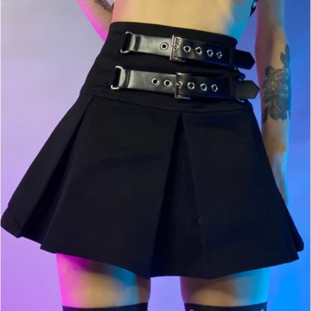 Rave Wonderland Black Utility Skirt